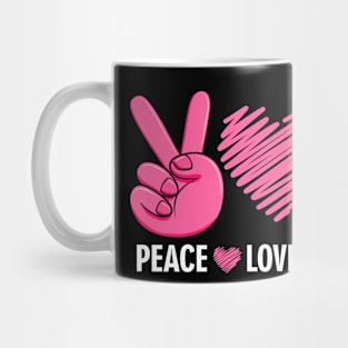 Breast Cancer Awareness Costume Pink Peace Love Cure Faith Mug